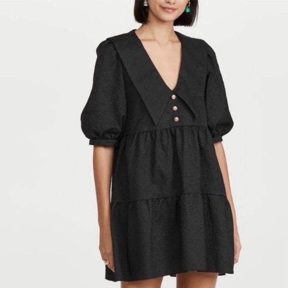 Amanda Uprichard Dresses & Skirts - AMANDA UPRICHARD/ REVOLVE Evangeline dress in eclipse black puff sleeve